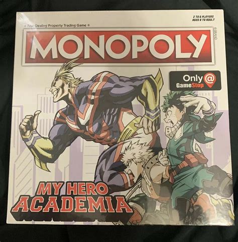 Monopoly My Hero Academia Board Game Gamestop Exclusive New