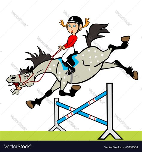 Horse Jumping Cartoon Lol
