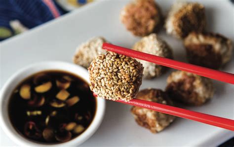 Serve also with dumplings, egg rolls, grilled shrimp, and steaks. ALToA: Gyoza Meatballs & Dipping Sauce - skinnymixers