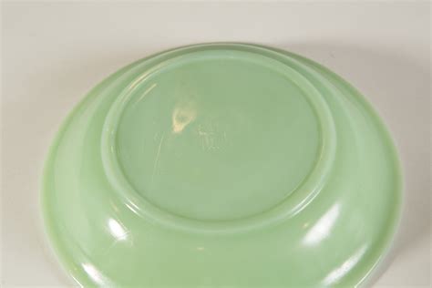 Vintage Jadeite Plate Green Milk Glass Fire King Serving Bowl Collectible Green Glass Jadite