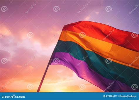 Lgbt Rainbow Background Lgbtq Gay Pride Rainbow Flag Background Generative Ai Stock