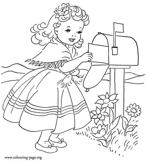 Little Girl Coloring Page Coloring Home