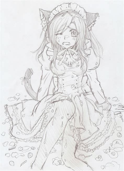 Neko Maid Lineart By Nekosankawaii On Deviantart