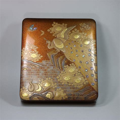 Japanese Lacquer Suzuribako Writing Box 19th Century Bada
