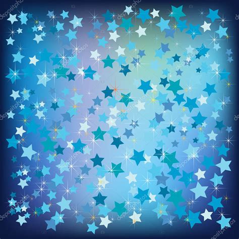 Abstract Christmas Stars Background Blue — Stock Vector