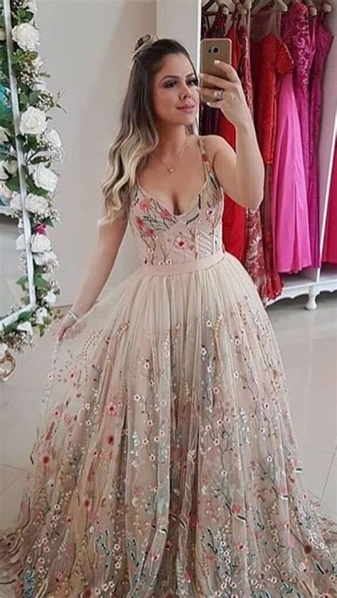 Flower Lace Wedding Dress Floral Beige Tulle Grey Wedding Etsy In