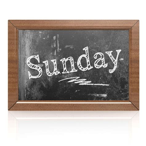 Premium Photo Sunday Text Written On Blackboard