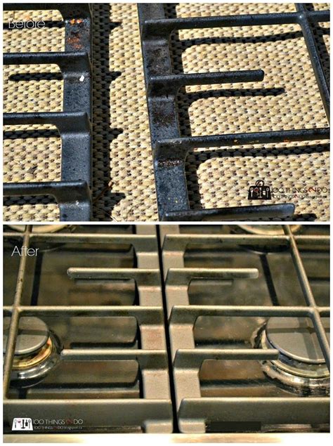 If your grates or caps are very. How to clean iron grills on a cooktop. (With images ...