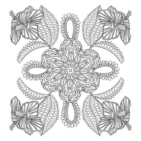 Flower Coloring Pages For Adults Best Coloring Pages For Kids