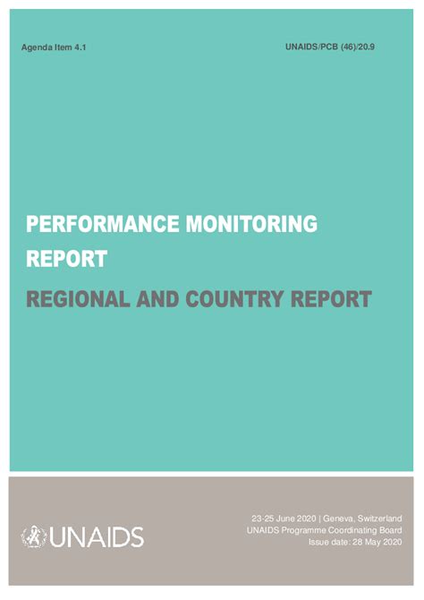 Agenda Item 41 Performance Monitoring Regional And Country Report