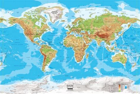 Mapa Mundi Fisico Geologico Mundial Terrestre Topografico E Antigo Images