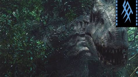 An Indominus Rex About To Attack In A Scene From The Film Jurassic
