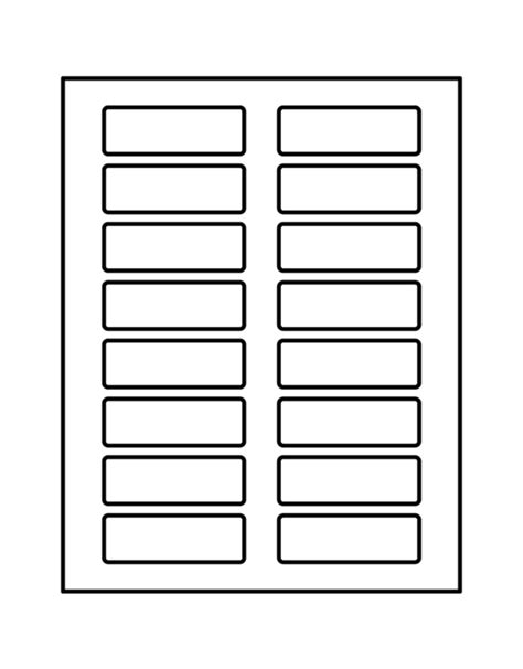 Avery Rectangle Labels 1 X 3 Template