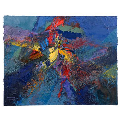 Abstract Expressionist Painting By Jean Sampson Pushing Color For