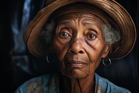 premium photo grandmother closeup eyes black old face elderly women skin senior wrinkled