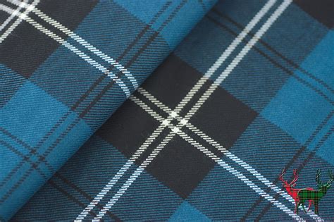 Ramsay Blue Tartan Material And Fabric Swatches Wool Tartan Fabric