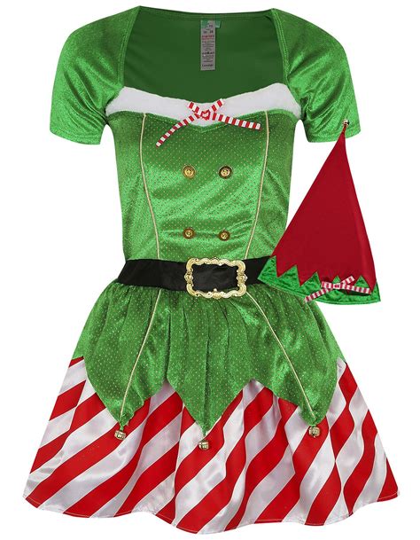 Mrs Elf Fancy Dress Costume Women George At Asda Christmas Elf