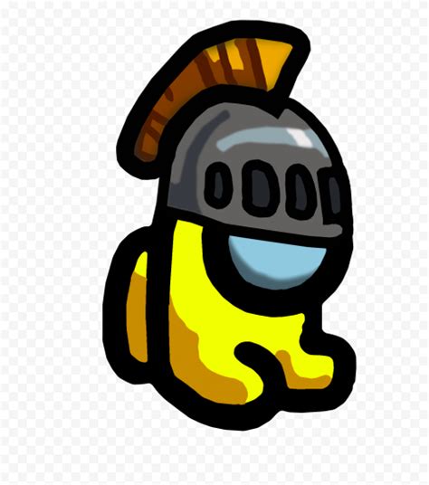 Hd Yellow Among Us Mini Crewmate Character Baby Knight Helmet Png Citypng