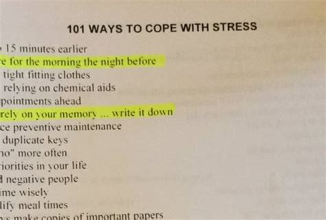 101 ways to cope with stress at work school or home kikaysikat