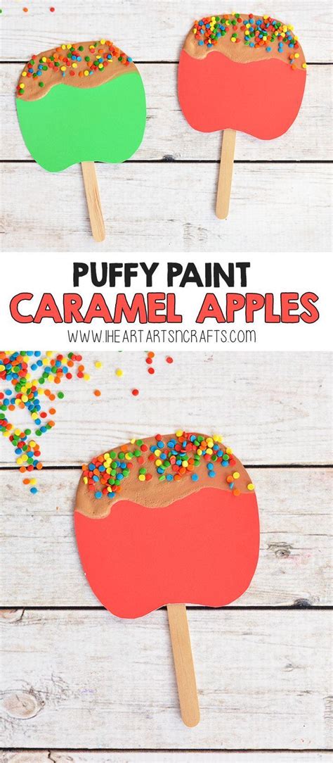 Puffy Paint Caramel Apple Craft For Kids Fun Activities To Do With