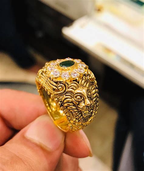 Premraj Shantilal Jain Jewellers Antique Mens Rings Mens Gold Rings