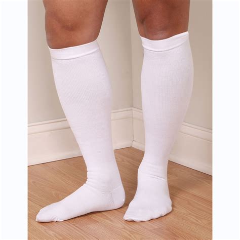 Support Plus Mens Cotton Wide Calf Firm Compression Knee High Socks Support Plus