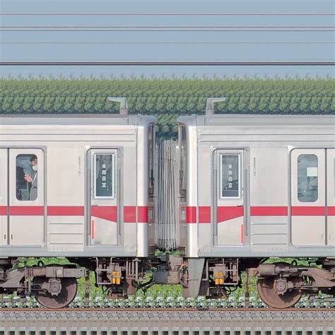 東武鉄道10030型11451編成＋10080型11480編成（海側）｜railfilejp｜鉄道車両サイドビューの図鑑