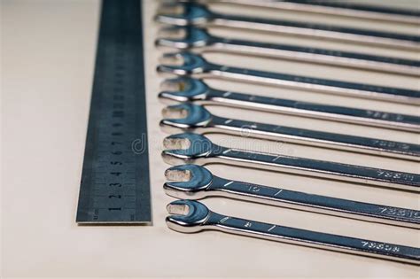 Metal Wrenches Of Different Sizes Stock Image Image Of Bolts