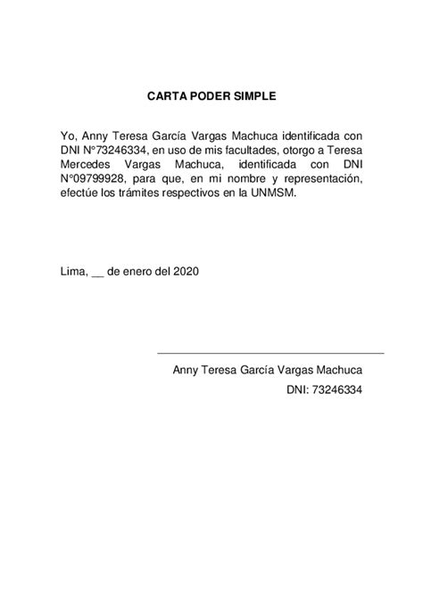 Doc Carta Poder Simple Anny García