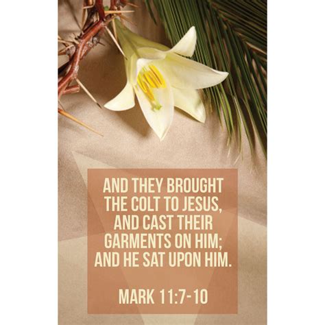 Church Bulletin 11 Palm Sunday Blessed Pack Of 100