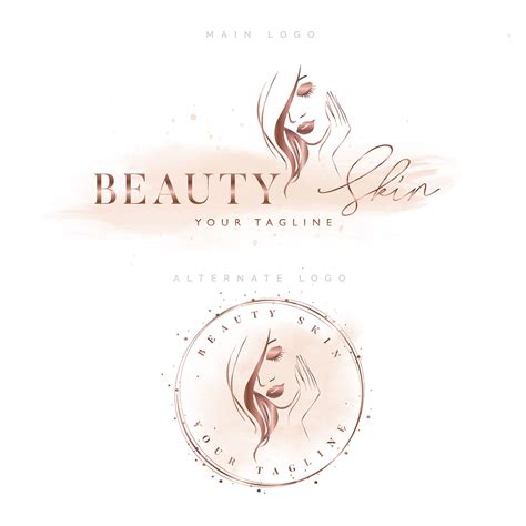 Two Logos For Beauty Salons One With A Womans Face
