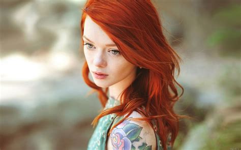 4512913 Tattoo Portrait Depth Of Field Mariya Fox Redhead Suicide Girls Pornstar Face
