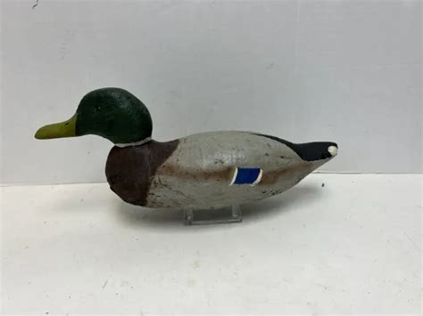 Antique Tuveson Drake Mallard Duck Decoy Picclick