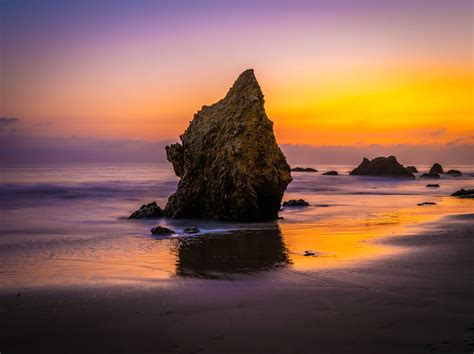 Malibu Beach Sunset El Matador State Beach California Ocean Art