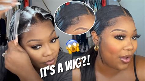 How To Make A Straight Wig Into Sleek Ponytail Real Scalp Look Hd