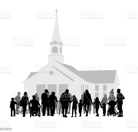 Church Community Gathering Stock Illustration Download Image Now Istock