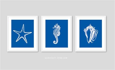 Nevertheless a connection between the unicorn and the aurochs does appear to have existed as we shall see. Starfish Seahorse Seashell Art Prints Coastal Wall Art ...