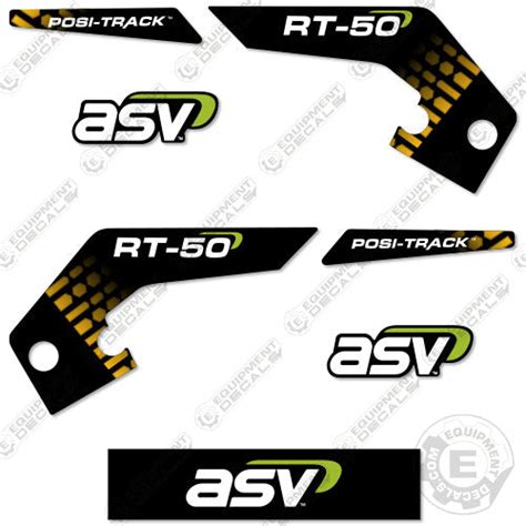 Fits Asv Rt 50 Decal Kit Skid Steer 2018 Equipment Decals