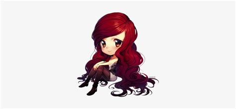 Chibi Girl Red Hair Transparent Png 300x312 Free Download ...