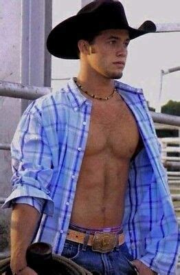 Shirtless Male Muscular Beefcake Hairy Chest Cowboy Rodeo Jock Photo X F Ebay