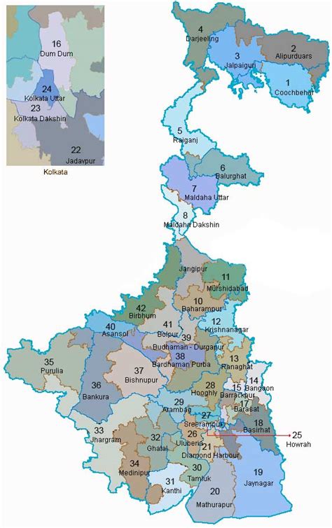 Districts Map West Bengal