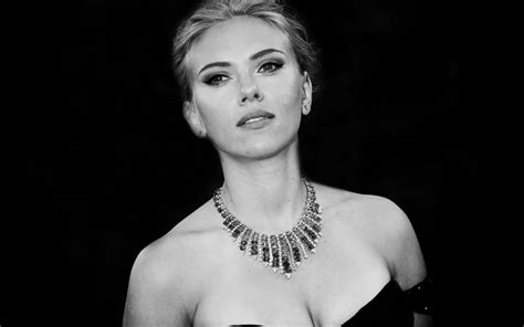 Download Wallpapers Scarlett Johansson 4k Monochrome American