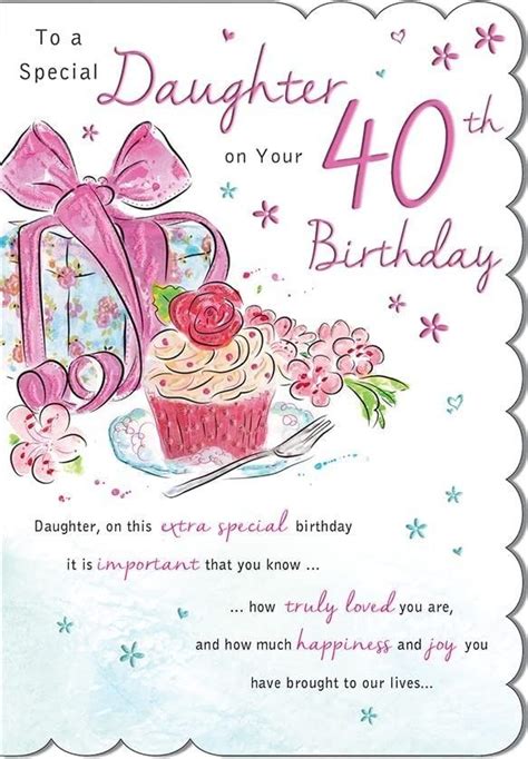 40th Birthday Card Daughter Birthday Wishes For Daughter Wishes For
