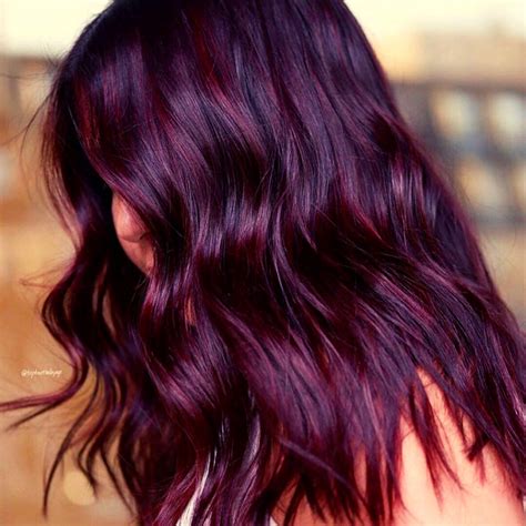 Deep Burgundy Hair Color Idea