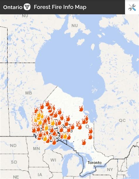 A Map Of The Ontario Wildfires Rontario