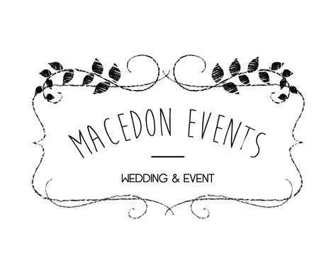 Elegant Modern Event Planning Logo Design For Macedon Events By