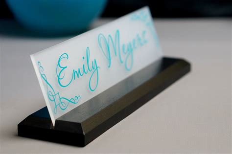 Desk Name Plate Office Supply Personalized Secretary Sign T Etsy