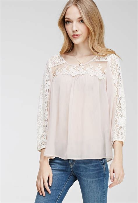 Forever 21 Chiffon Tops Forever21 Tops Lace