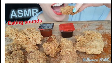 Asmr Eating Sounds Chicken From Kfc Extreme Crunchy Sounds Youtube