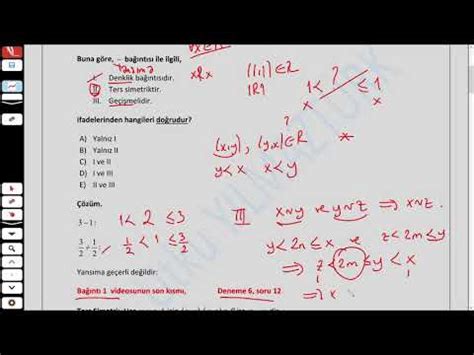 Ayrıca soruların yanında çözümleri de bulunmaktadır. Kpss Öabt Matematik- 2020 Lise Matematik- Bağıntı : Çıkmış ...